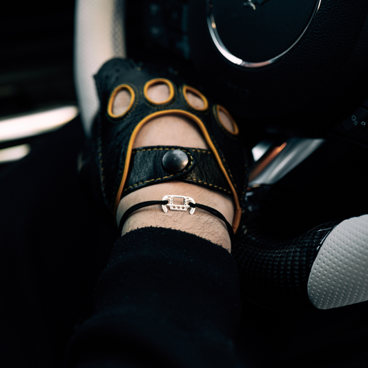F1 Steering Wheel Silver Bracelet