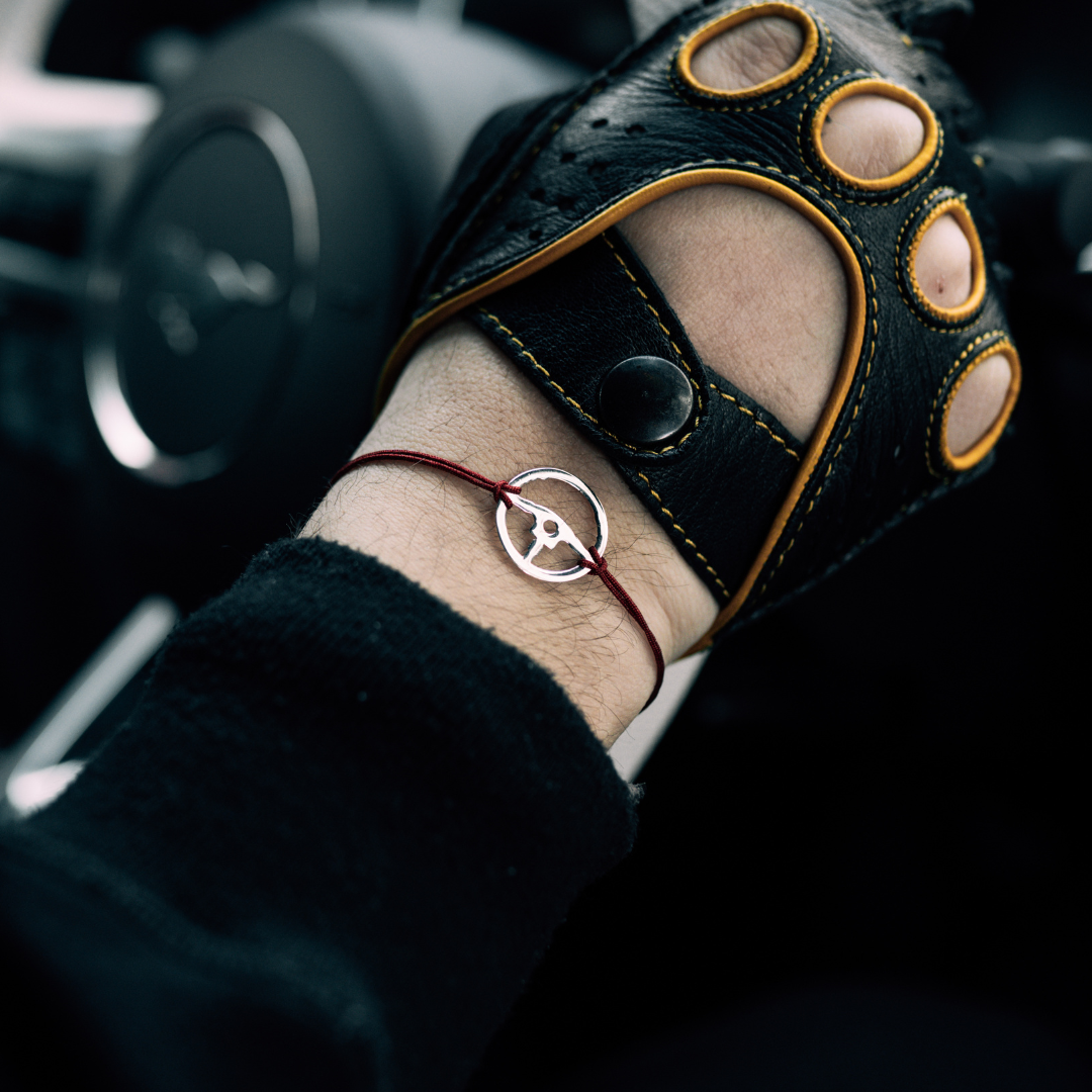 Steering Wheel Silver Bracelet